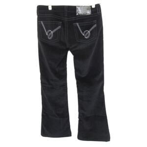 BEBE "Kayla" Size 31 or 12 Y2K Low Rise Bootcut Black Corduroy Pants